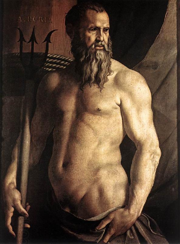 BRONZINO, Agnolo Portrait of Andrea Doria as Neptune df China oil painting art